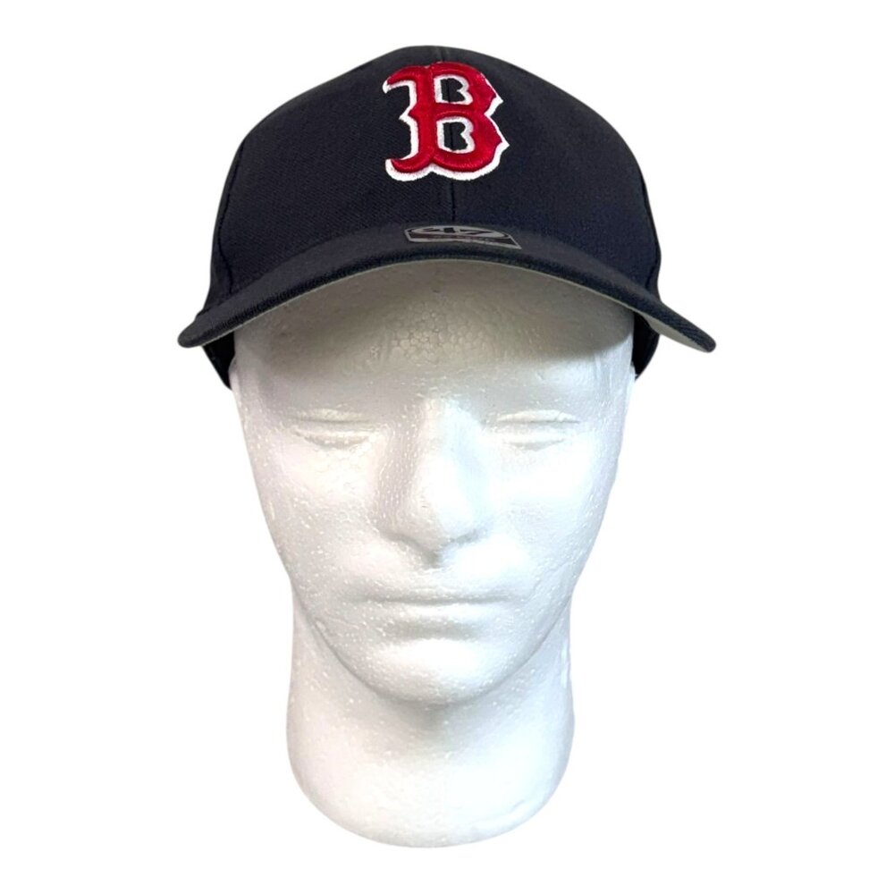 Boston Red Sox 47 Brand One Size Strapback MLB Hat Navy Baseball Cap Embroidered
